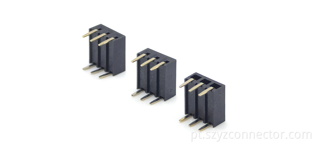 material pa6t de cabeçalho fêmea de 2,54 mm 2.54mm female header pa6t material